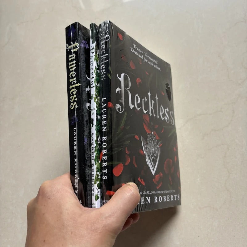 3 Books Set The Powerless Trilogy By Lauren Roberts Collection (Powerless, Powerful and Reckless) Paperback Book in English