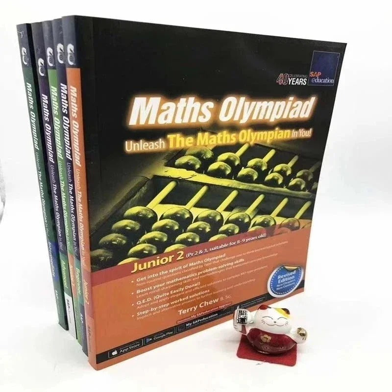5 Books/set SAP Maths Olympiad Primary School Mathematical Thinking Training Exercise Math Questions English Book